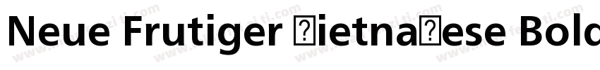 Neue Frutiger Vietnamese Bold字体转换